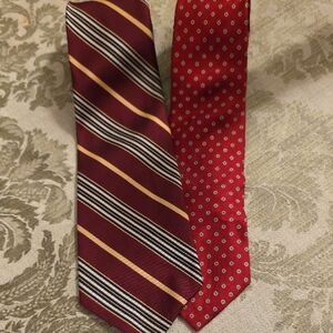 Elegant Red and Burgundy Men's Ties for Black Suits